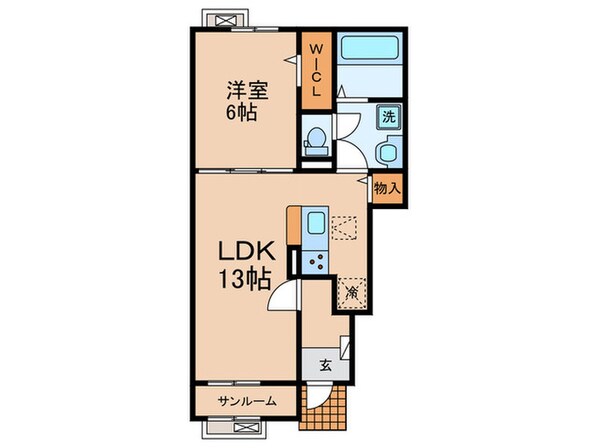 ブローテⅣ　Ｂの物件間取画像